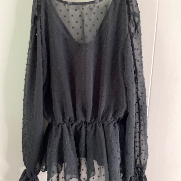 Urban Kids Dressy Mesh Long Sleeve With Built In Cami - Picture 3 of 3